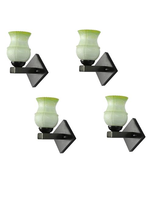 stylish designer led sconce wall lamp/ light, yellow, glass, wood, (set of four)-mot105 - 18837846 - Very Small Image - 1