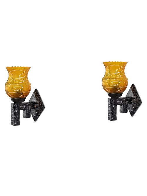 marvel design stylish wood wall lamp/ light of colorful glass shade (set of two)-x43 - 18837902 - Very Small Image - 1