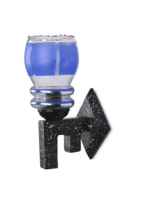 marvel design stylish black white wood wall lamp/ light of colorful glass shade -x56 - 18837943 - Very Small Image - 1