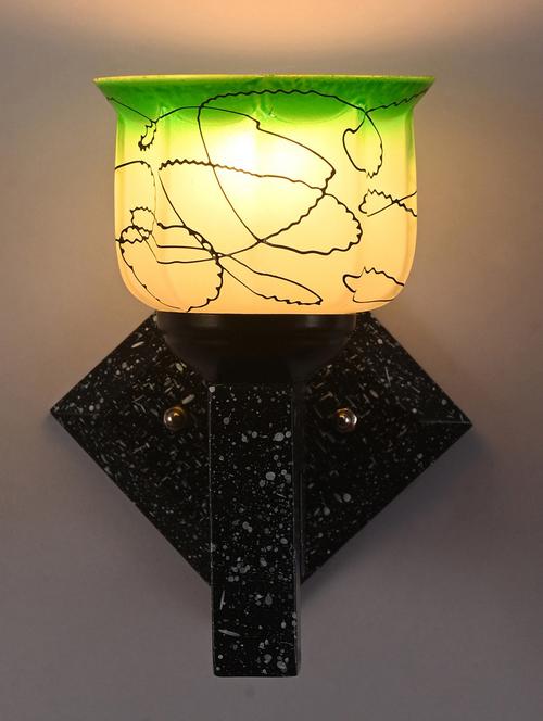 marvel design stylish black white wood wall lamp/ light of colorful glass shade -ta45 - 18838006 - Very Small Image - 1