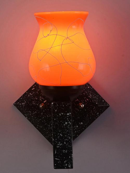 marvel design stylish black white wood wall lamp/ light of colorful glass shade (set of two)-x10 - 18838040 - Very Small Image - 1