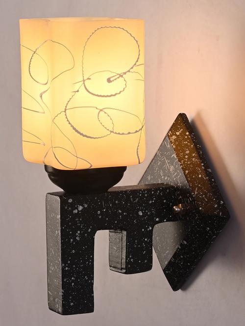 marvel design stylish black white wood wall lamp/ light of colorful glass shade -x21 - 18838072 - Very Small Image - 1