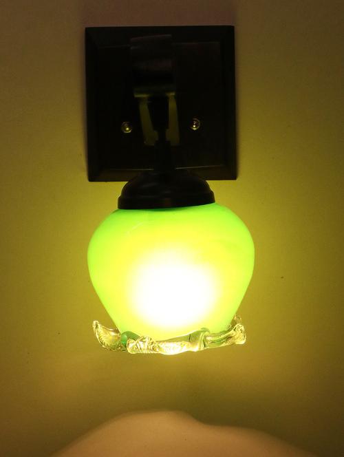 decorative pendent wall lamp/ light, glass & wood -a25 - 18838114 - Very Small Image - 1