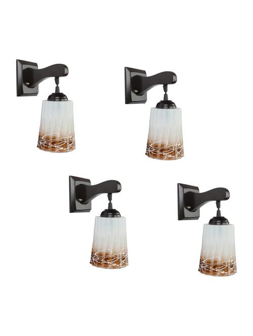 decorative pendent wall lamp/ light, glass & wood -a36, pack of 4 - 18838125 - Very Small Image - 1