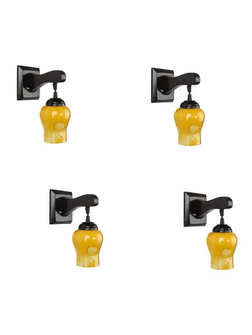 decorative pendent wall lamp/ light, glass & wood -a39, pack of 4 - 18838128 - Very Small Image - 1