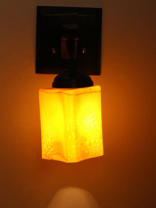 decorative pendent wall lamp/ light, glass & wood -a40 - 18838129 - Very Small Image - 1