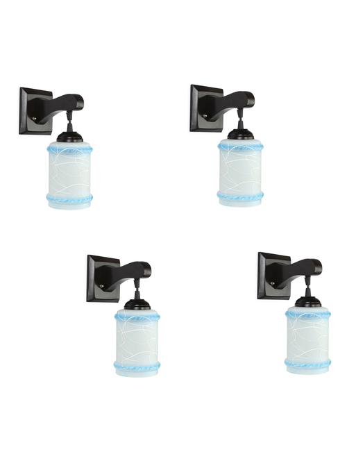 decorative pendent wall lamp/ light, glass & wood -a45, pack of 4 - 18838134 - Very Small Image - 1