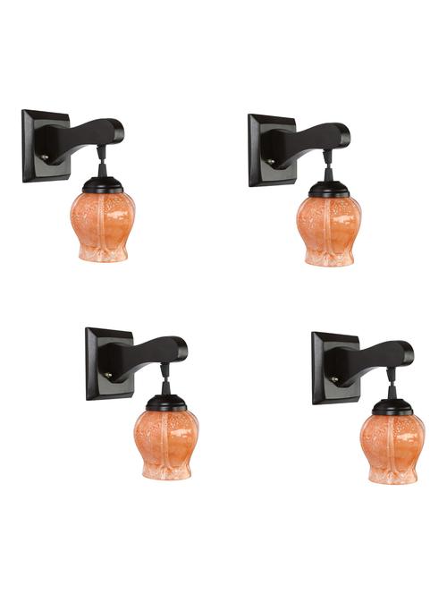 decorative pendent wall lamp/ light, glass & wood -a51, pack of 4 - 18838140 - Very Small Image - 1