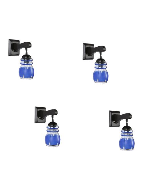 decorative pendent wall lamp/ light, glass & wood -a60, pack of 4 - 18838149 - Very Small Image - 1