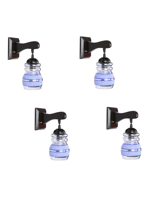 decorative pendent wall lamp/ light, glass & wood -a63, pack of 4 - 18838152 - Very Small Image - 1