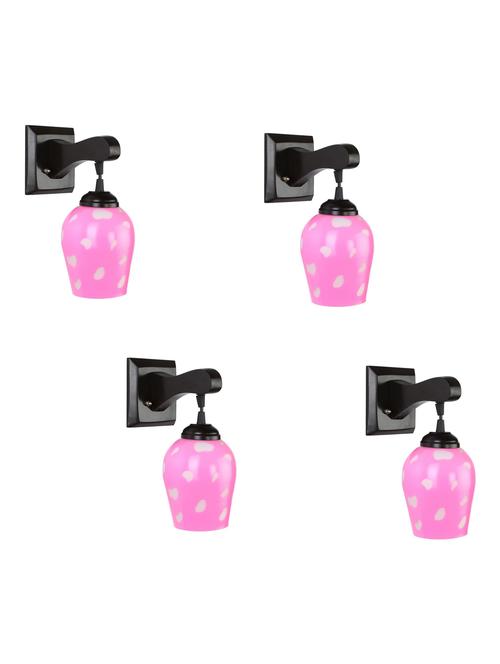 decorative pendent wall lamp/ light, glass & wood -a75, pack of 4 - 18838164 - Very Small Image - 1
