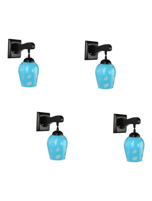 decorative pendent wall lamp/ light, glass & wood -a81, pack of 4 - 18838170 - Very Small Image - 1