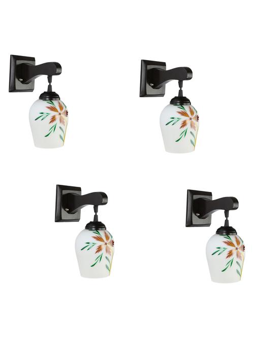 decorative pendent wall lamp/ light, glass & wood -a87, pack of 4 - 18838176 - Very Small Image - 1