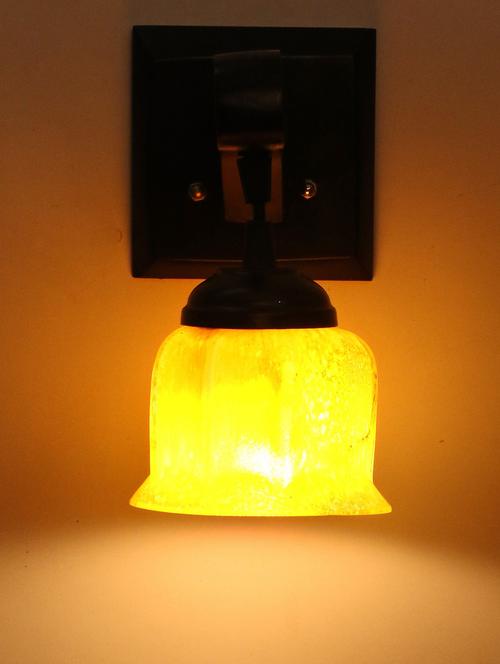 decorative pendent wall lamp/ light, glass & wood -a103 - 18838192 - Very Small Image - 1