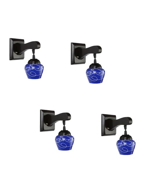 decorative pendent wall lamp/ light, glass & wood -a114, pack of 4 - 18838203 - Very Small Image - 1