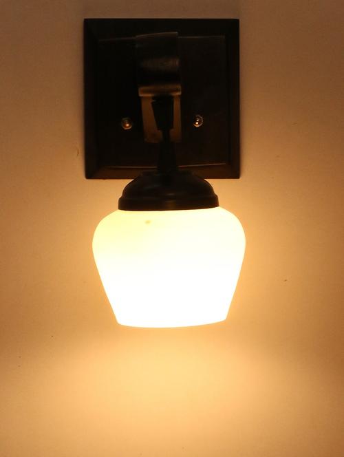 decorative pendent wall lamp/ light, glass & wood -a115 - 18838204 - Very Small Image - 1