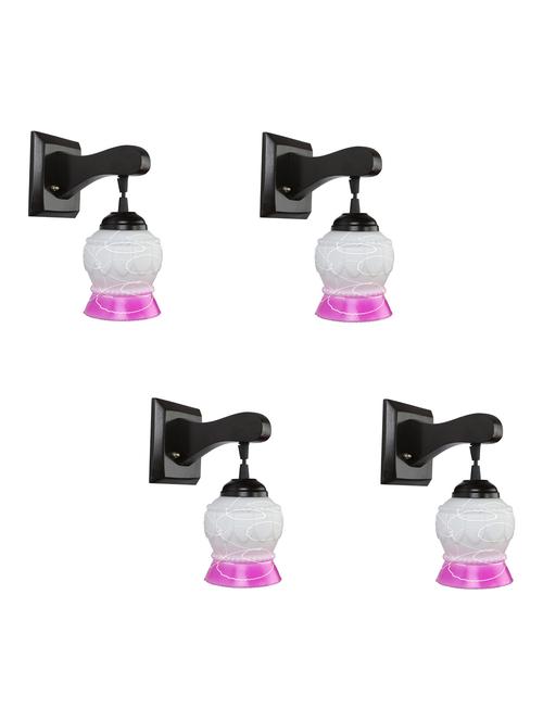 decorative pendent wall lamp/ light, glass & wood -a126, pack of 4 - 18838215 - Very Small Image - 1