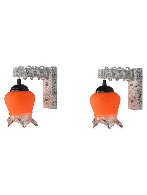 designer wood pendant wall light / night lamp of colorful glass shade (set of two)-w6 - 18838217 - Very Small Image - 1