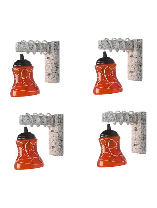 designer black white wood pendant wall light / night lamp of colorful glass shade (set of four)-wa34 - 18838227 - Very Small Image - 1