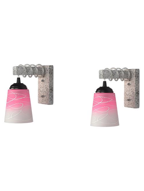 designer wood pendant wall light / night lamp of colorful glass shade (set of two)-w39 - 18838241 - Very Small Image - 1