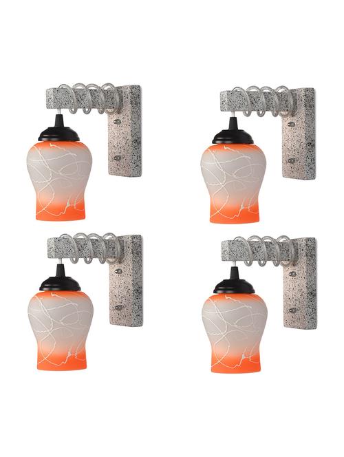 designer black white wood pendant wall light / night lamp of colorful glass shade (set of four)-wa40 - 18838245 - Very Small Image - 1