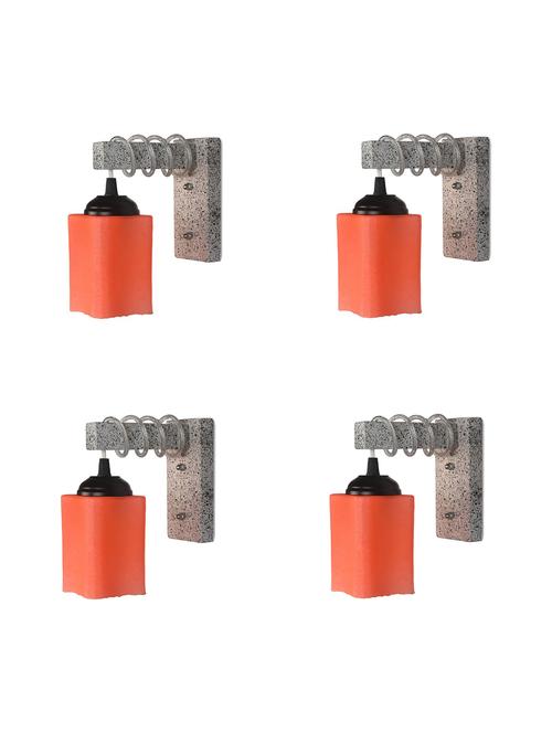 designer black white wood pendant wall light / night lamp of colorful glass shade (set of four)-wa51 - 18838278 - Very Small Image - 1