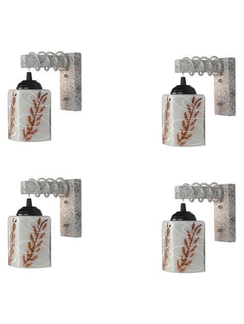 designer black white wood pendant wall light / night lamp of colorful glass shade (set of four)-wa53 - 18838284 - Very Small Image - 1