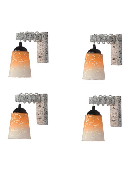 designer black white wood pendant wall light / night lamp of colorful glass shade (set of four)-wa54 - 18838287 - Very Small Image - 1