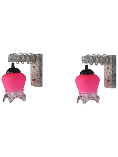 designer wood pendant wall light / night lamp of colorful glass shade (set of two)-w7 - 18838298 - Very Small Image - 1