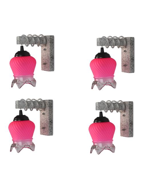 designer black white wood pendant wall light / night lamp of colorful glass shade (set of four)-wa7 - 18838299 - Very Small Image - 1