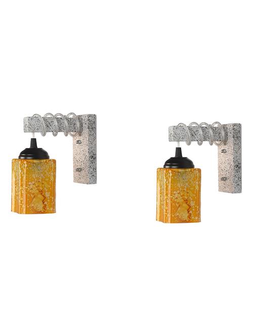 designer wood pendant wall light / night lamp of colorful glass shade (set of two)-w61 - 18838310 - Very Small Image - 1