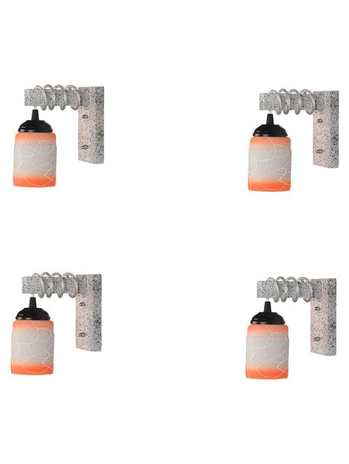 designer black white wood pendant wall light / night lamp of colorful glass shade (set of four)-wa80 - 18838343 - Very Small Image - 1