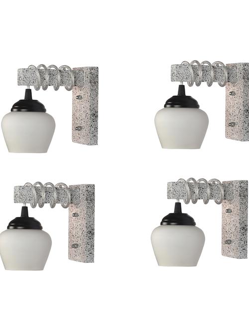 designer black white wood pendant wall light / night lamp of colorful glass shade (set of four)-wa81 - 18838346 - Very Small Image - 1