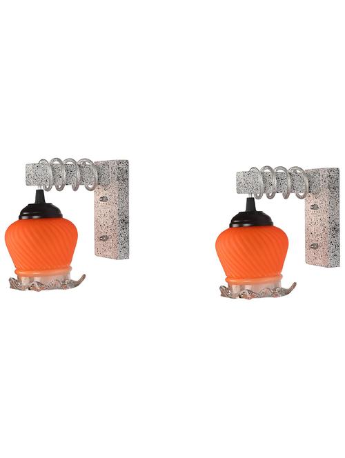 designer wood pendant wall light / night lamp of colorful glass shade (set of two)-w10 - 18838357 - Very Small Image - 1