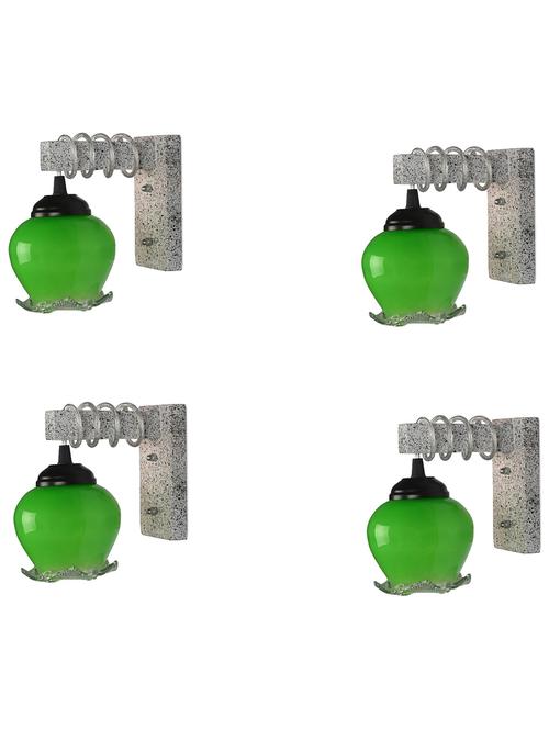 designer black white wood pendant wall light / night lamp of colorful glass shade (set of four)-wa12 - 18838364 - Very Small Image - 1