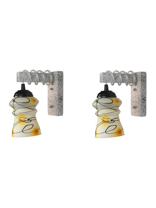 designer wood pendant wall light / night lamp of colorful glass shade (set of two)-w13 - 18838366 - Very Small Image - 1
