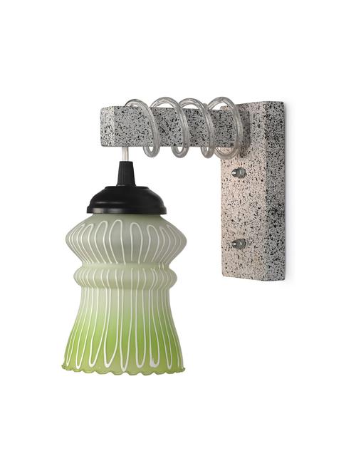 designer black white wood pendant wall light / night lamp of colorful glass shade -w19 - 18838383 - Very Small Image - 1