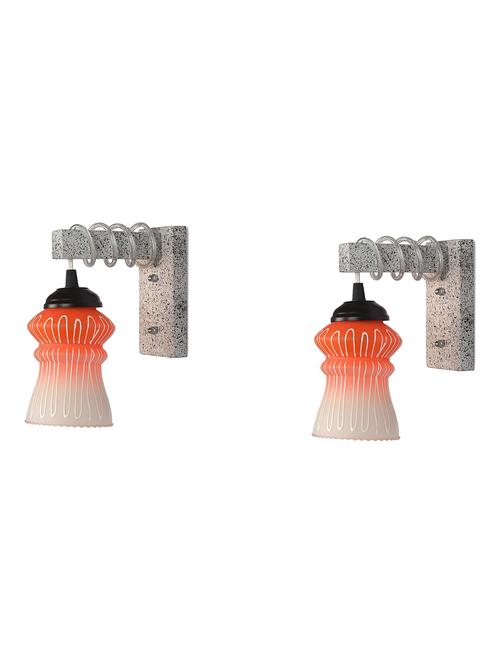 designer wood pendant wall light / night lamp of colorful glass shade (set of two)-w22 - 18838393 - Very Small Image - 1