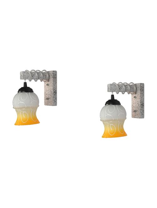 designer wood pendant wall light / night lamp of colorful glass shade (set of two)-w26 - 18838405 - Very Small Image - 1