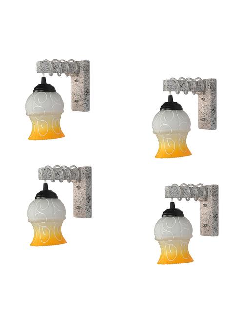 designer black white wood pendant wall light / night lamp of colorful glass shade (set of four)-wa26 - 18838406 - Very Small Image - 1