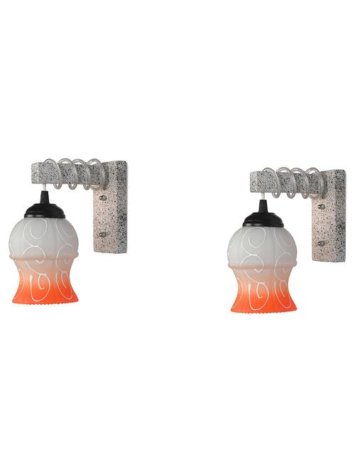 designer wood pendant wall light / night lamp of colorful glass shade (set of two)-w27 - 18838408 - Very Small Image - 1