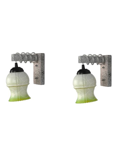 designer wood pendant wall light / night lamp of colorful glass shade (set of two)-w31 - 18838420 - Very Small Image - 1
