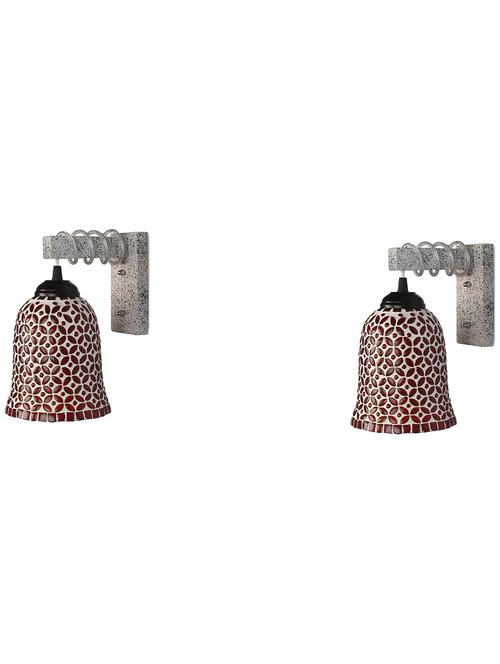 designer wood pendant wall light / night lamp of colorful glass shade (set of two)-w2 - 18838426 - Very Small Image - 1