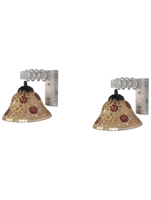 designer multicolor wood pendant wall light / night lamp of colorful glass shade (set of two)-w5 - 18838435 - Very Small Image - 1
