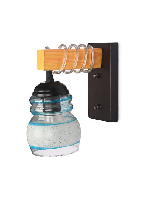 modern design colorful wood wall lamp/ light with hand decorated glass shade -y35 - 18838449 - Very Small Image - 1