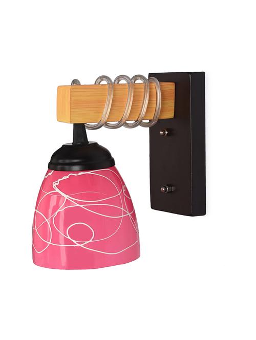modern design colorful wood wall lamp/ light with hand decorated glass shade (set of 2) -y38 - 18838459 - Very Small Image - 1