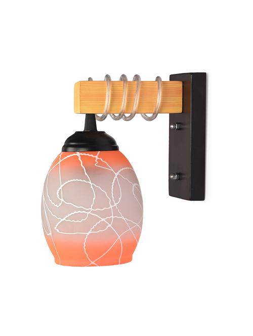 modern design colorful wood wall lamp/ light with hand decorated glass shade (set of 2) -y43 - 18838474 - Very Small Image - 1