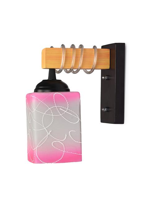 modern design colorful wood wall lamp/ light with hand decorated glass shade (set of 2) -y50 - 18838495 - Very Small Image - 1
