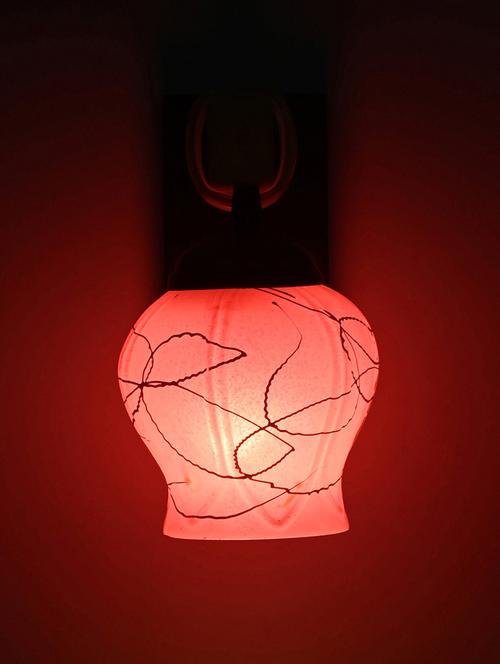modern design colorful wood wall lamp/ light with hand decorated glass shade -y51 - 18838497 - Very Small Image - 1