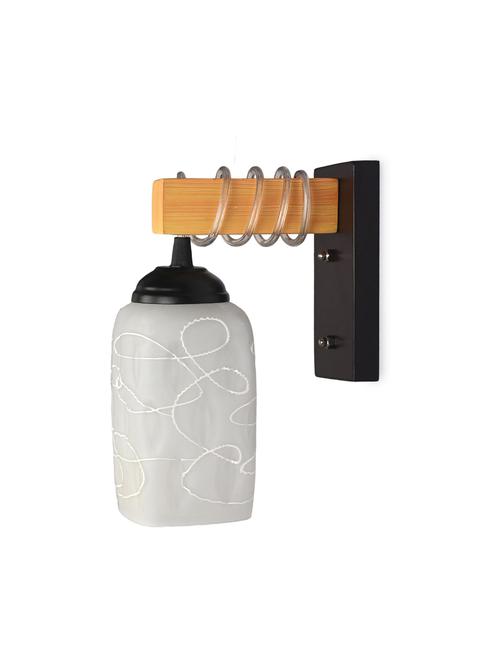 modern design colorful wood wall lamp/ light with hand decorated glass shade (set of 2) -y69 - 18838555 - Very Small Image - 1